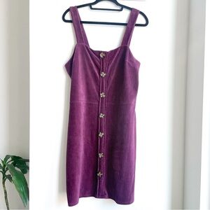 No Boundaries Crushed Plum Ribbed Sleeveless Mini Dress - Size XXL